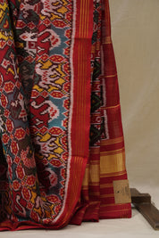 Green Red Rajkot Patola Silk Saree - SRGRRPSS592
