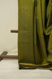 Mehendi Green Raw Silk Saree - SRMGRSS1121