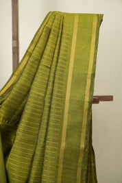 Mehendi Green Raw Silk Saree - SRMGRSS1121