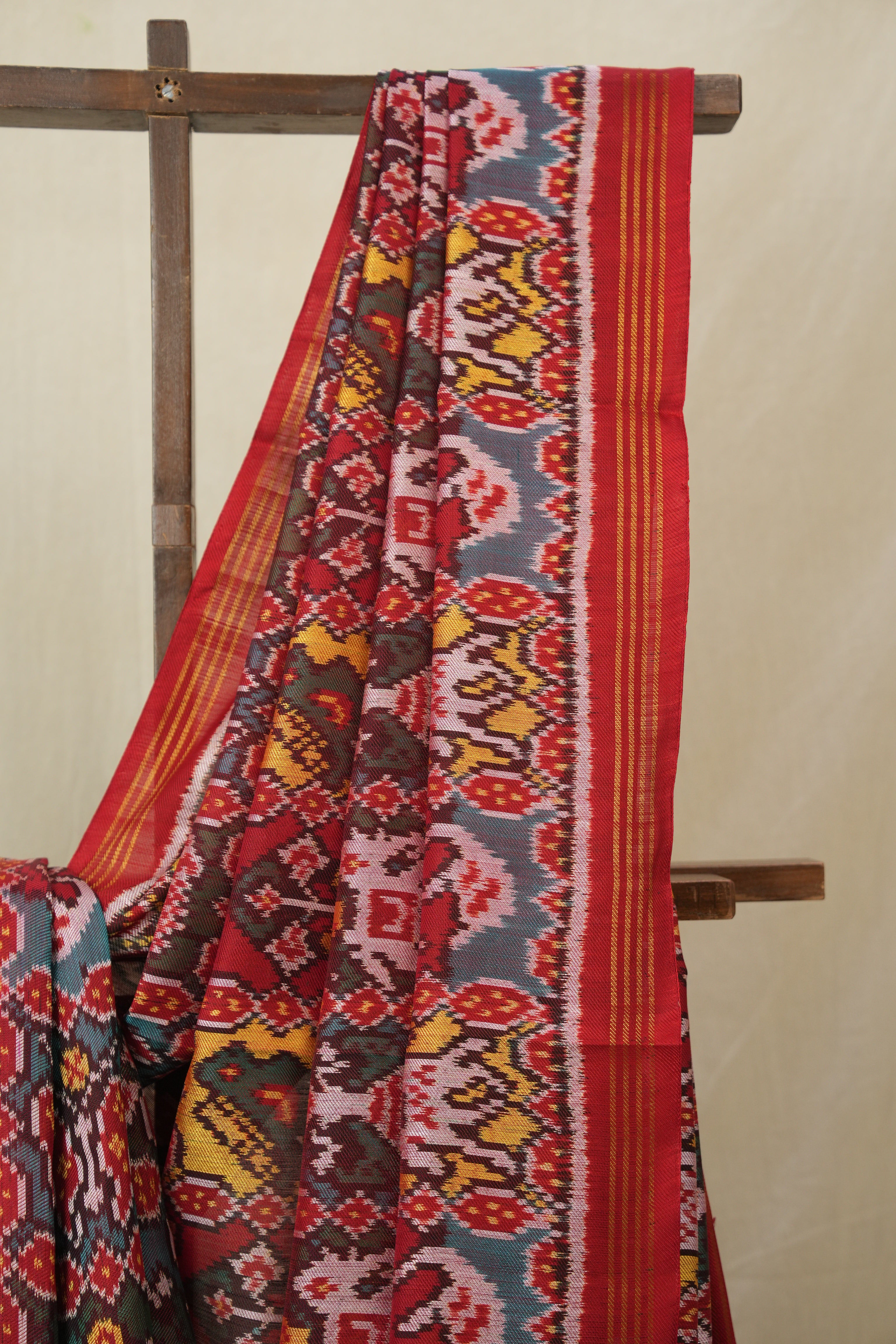 Green Red Rajkot Patola Silk Saree - SRGRRPSS592