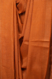 Orange Plain Tissue Linen Saree With Tassels - SROPTLS303