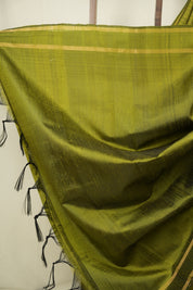 Mehendi Green Raw Silk Saree - SRMGRSS1121