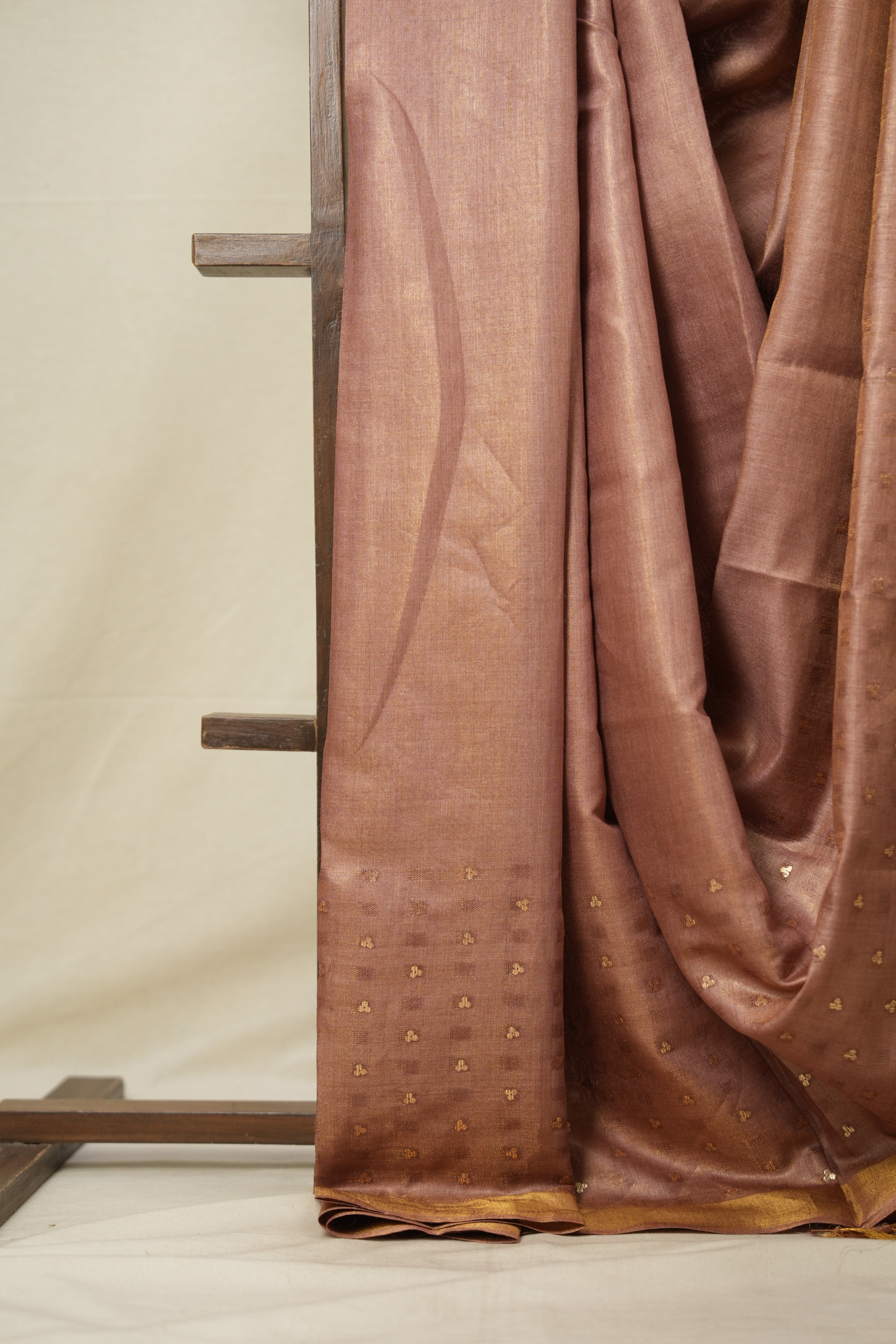 Light Onion Tussar Silk Saree - SRLOCTSS1667