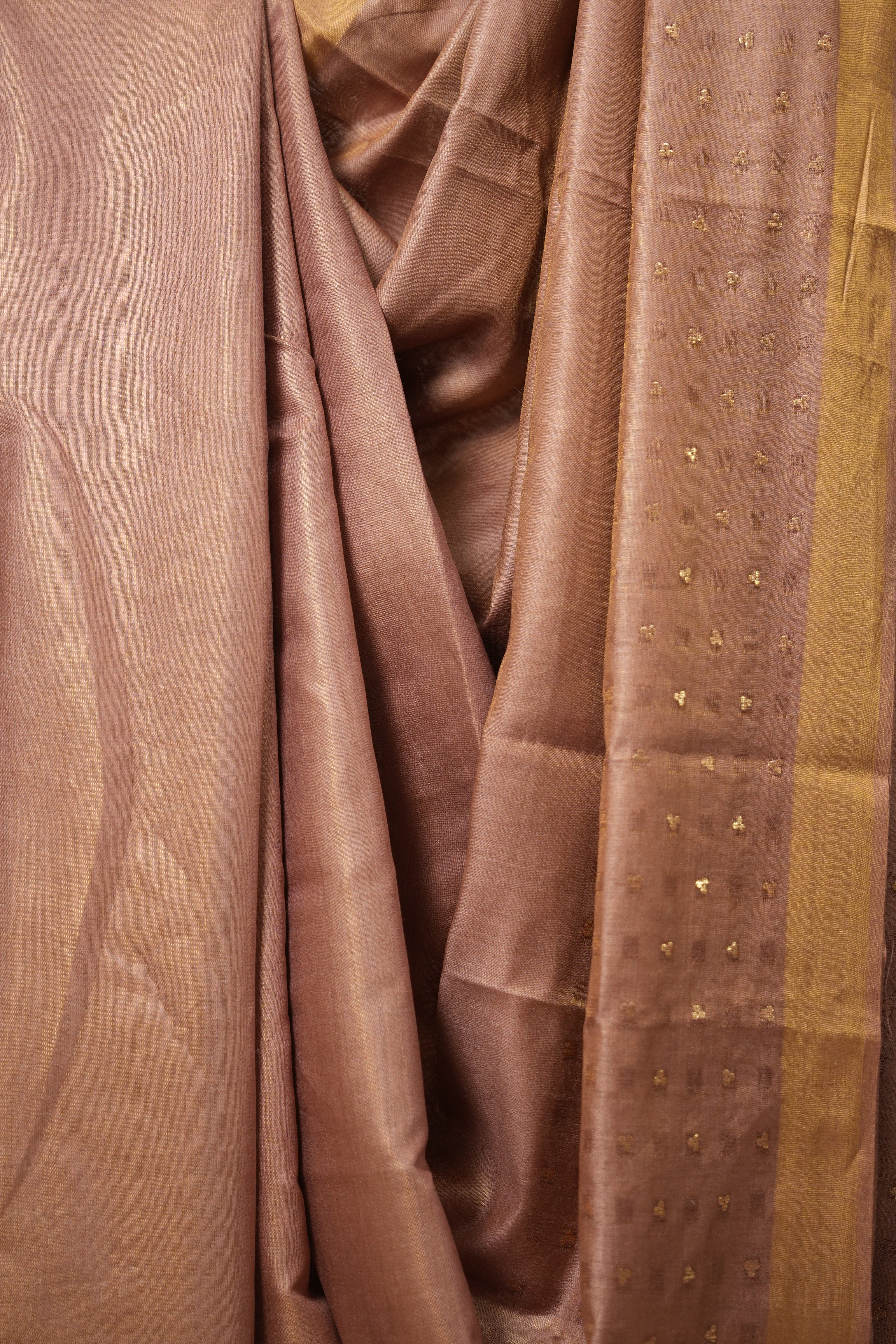 Light Onion Tussar Silk Saree - SRLOCTSS1667