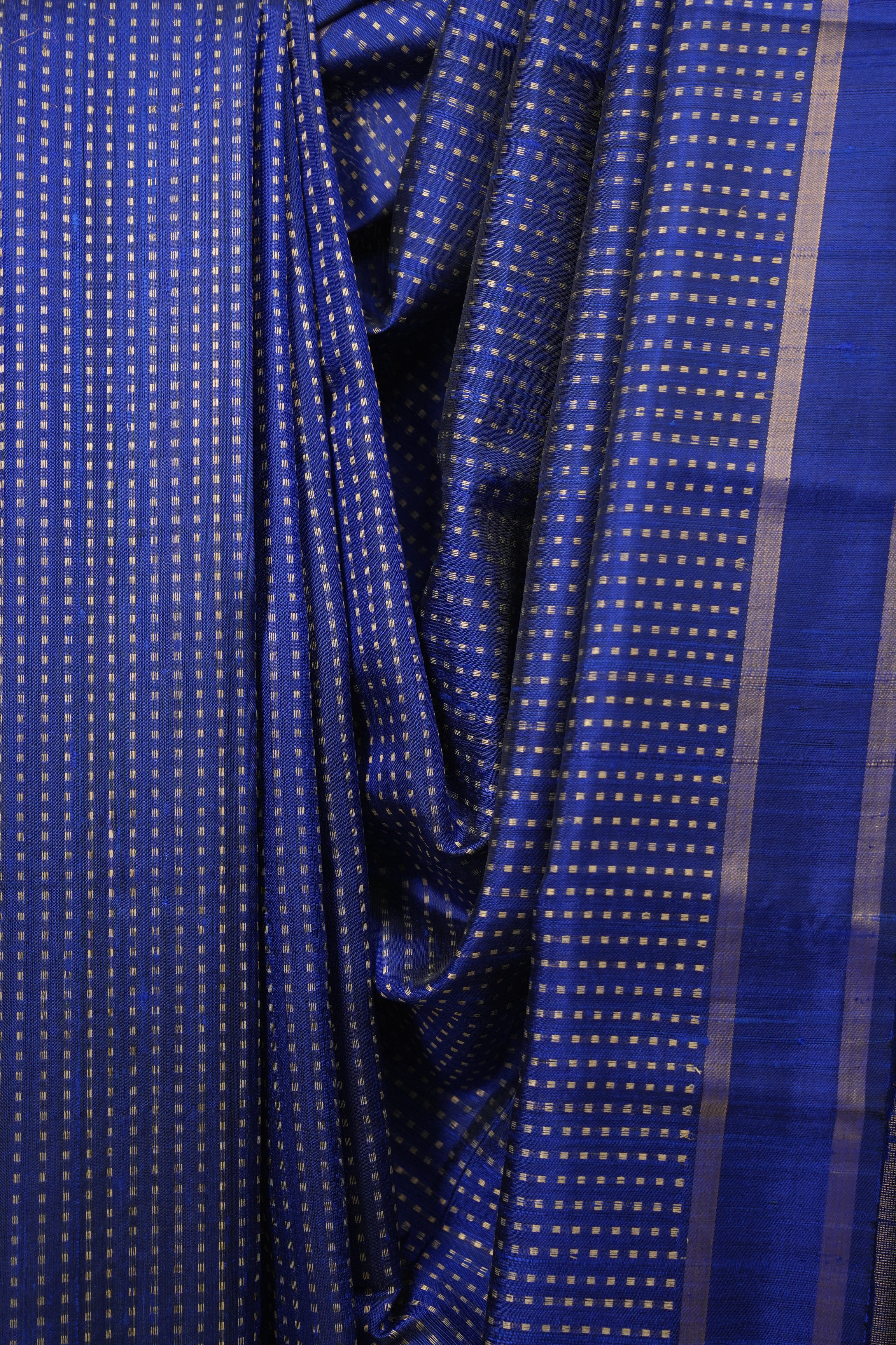 Blue Raw Silk Saree - SRBRSS1122