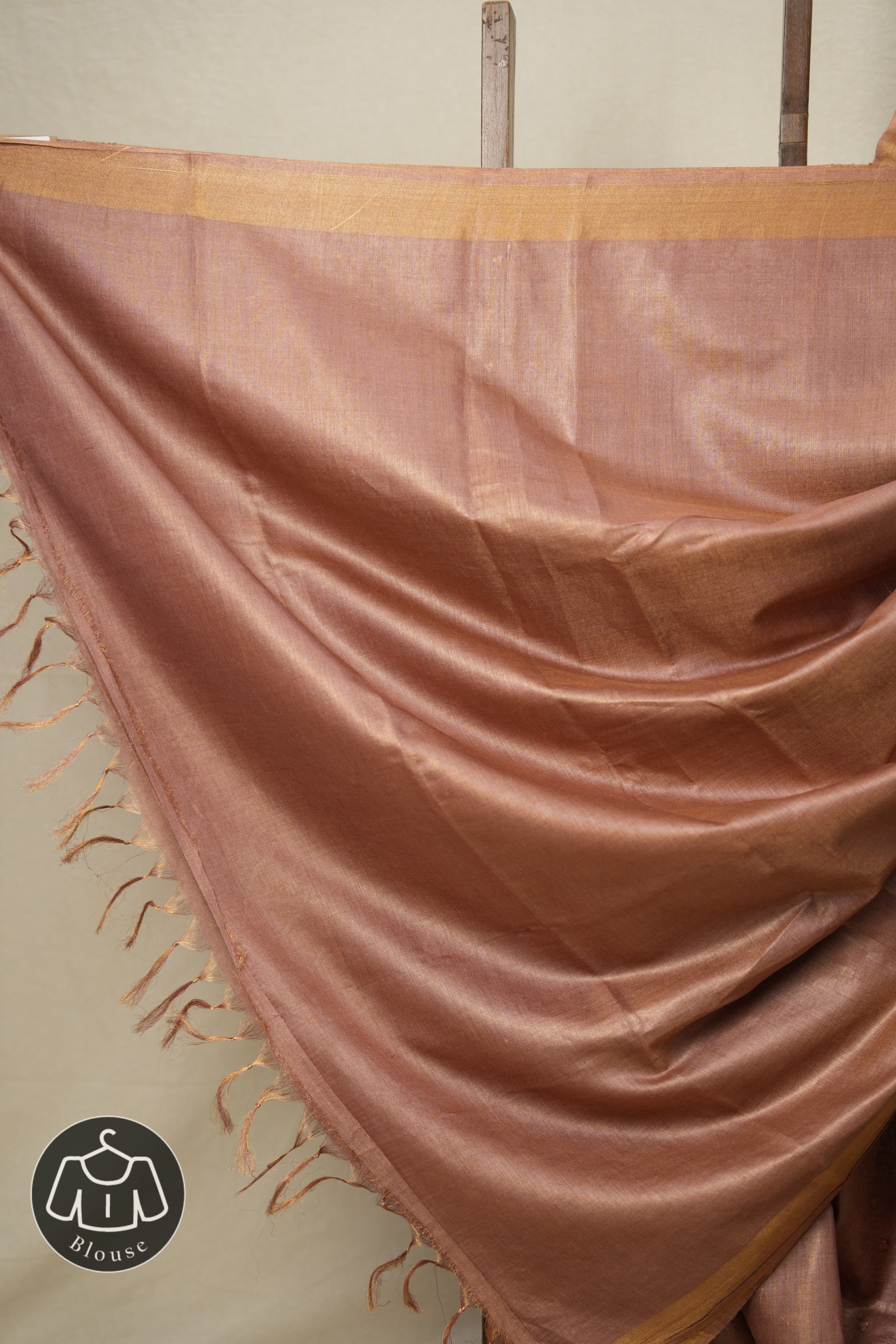 Light Onion Tussar Silk Saree - SRLOCTSS1667
