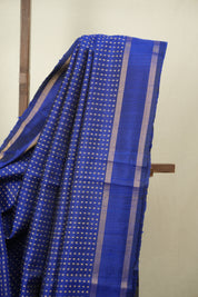Blue Raw Silk Saree - SRBRSS1122