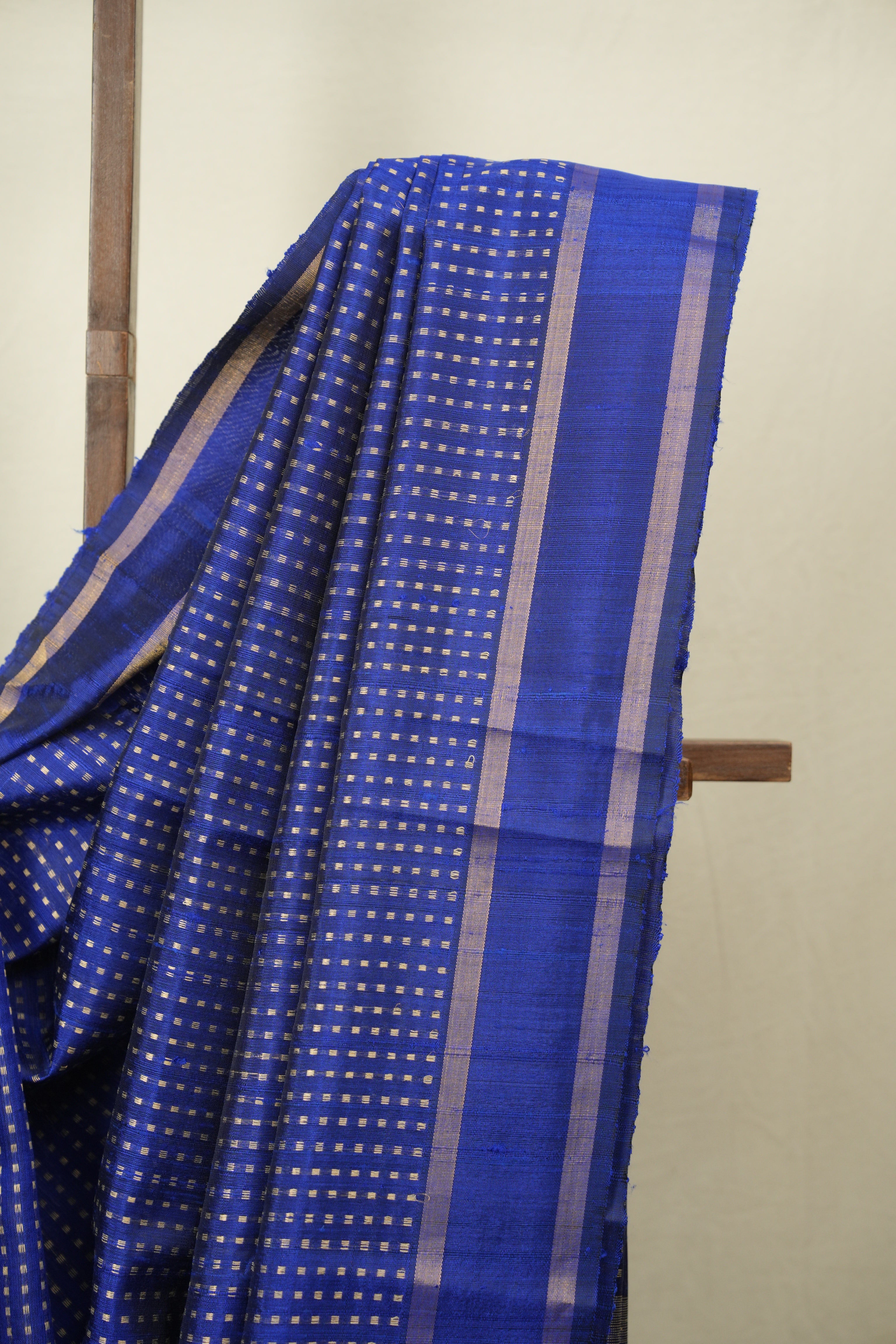 Blue Raw Silk Saree - SRBRSS1122