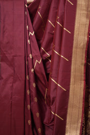 Maroon Banarasi Silk Saree - SRMBSS822