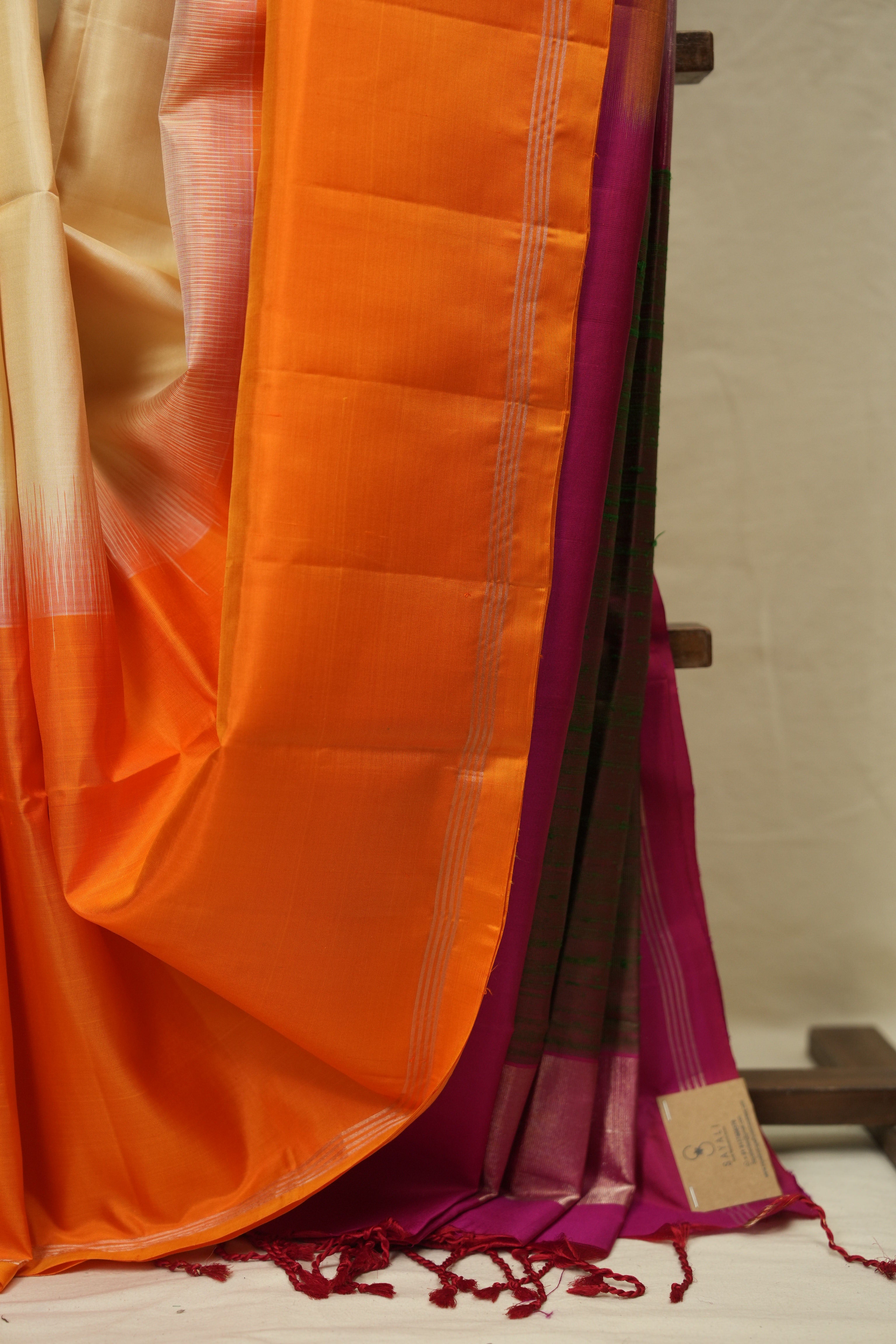 Beige Soft Silk Saree - SRBSSS442