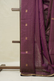 Plum Maheshwari Tissue Saree - SRPMTS726