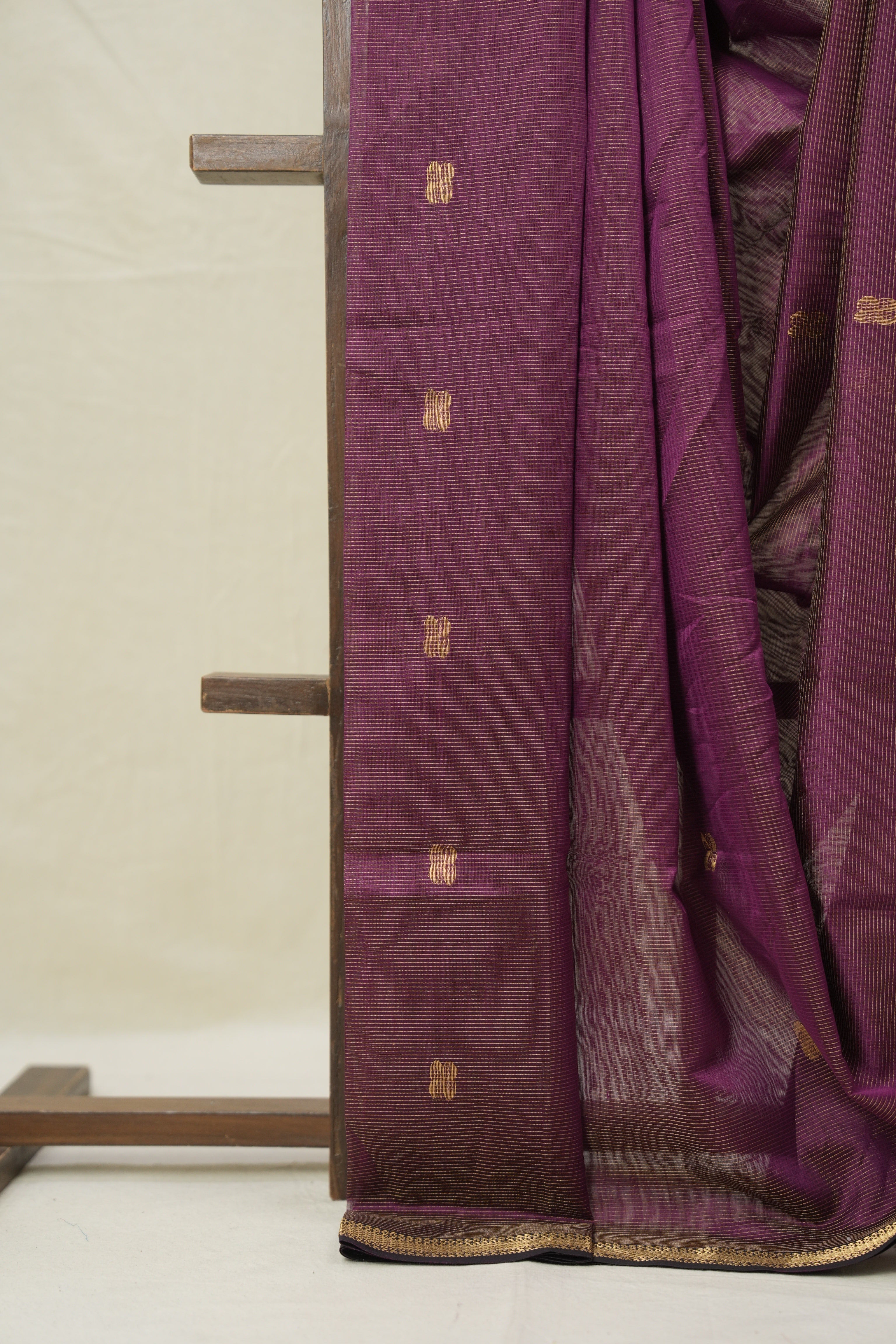 Plum Maheshwari Tissue Saree - SRPMTS726
