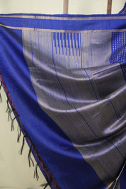 Blue Raw Silk Saree - SRBRSS1122