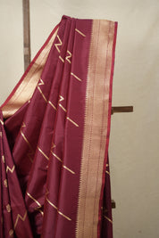 Maroon Banarasi Silk Saree - SRMBSS822