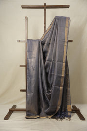 Blue Tussar Silk Saree - SRBTSS1703