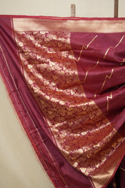 Maroon Banarasi Silk Saree - SRMBSS822