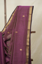 Plum Maheshwari Tissue Saree - SRPMTS726