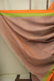 Peach Small Checks Cotton Patteda Anchu Saree - SRPPAS357