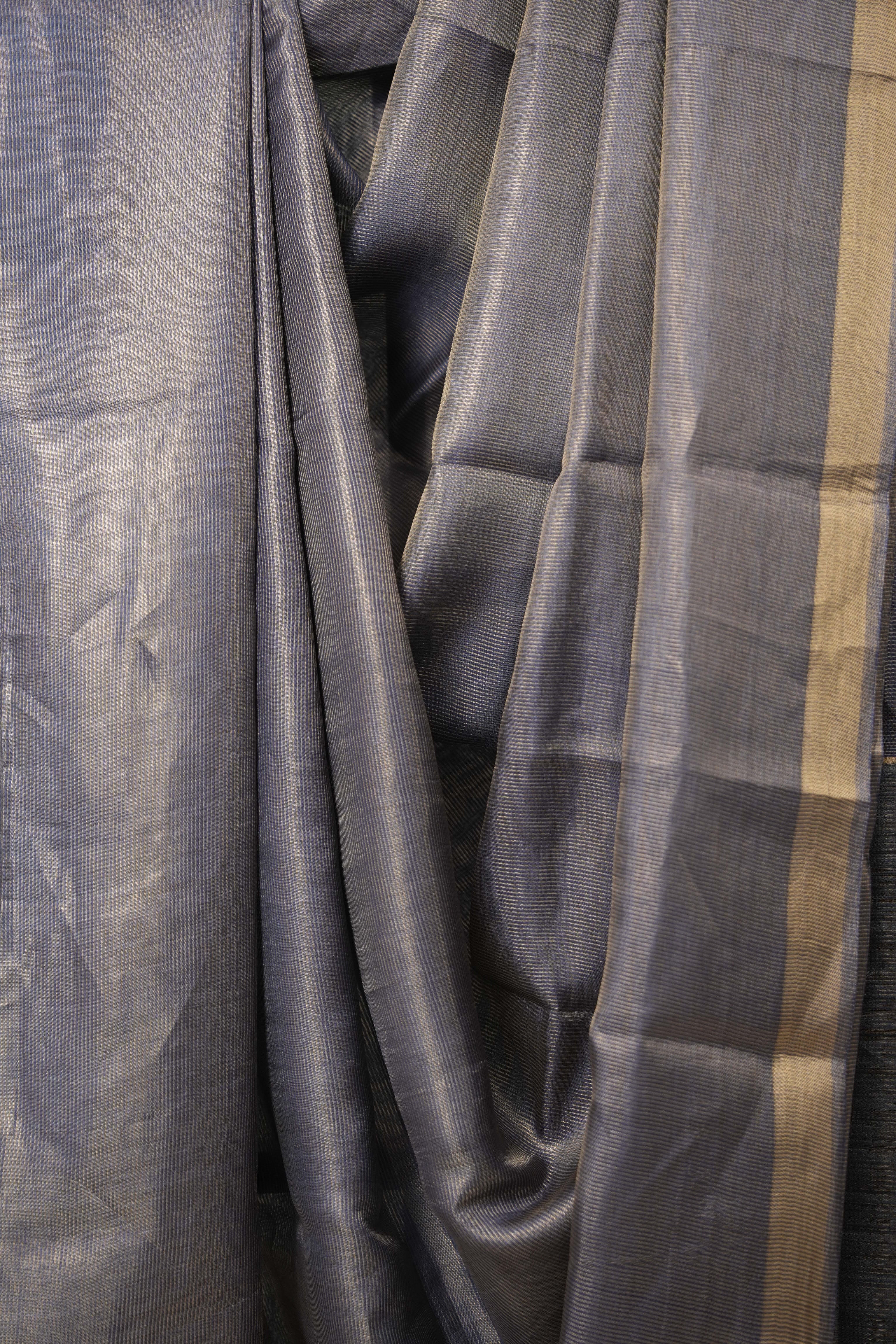 Blue Tussar Silk Saree - SRBTSS1703