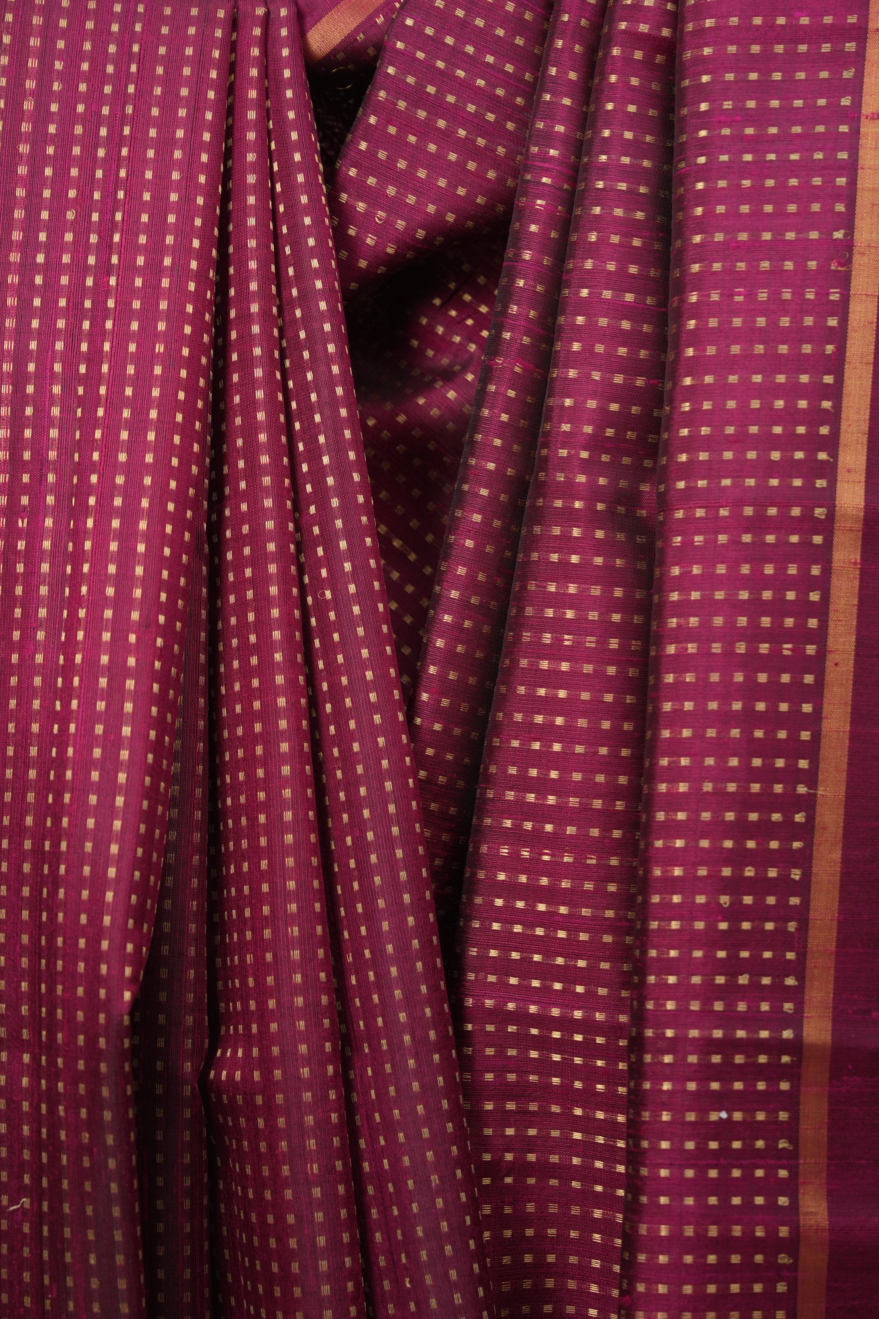 Magenta Raw Silk Saree - SRMRSS1124