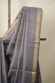 Blue Tussar Silk Saree - SRBTSS1703