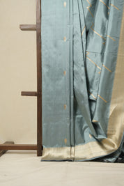 Metallic Blue Banarasi Silk Saree - SRMBBSS837