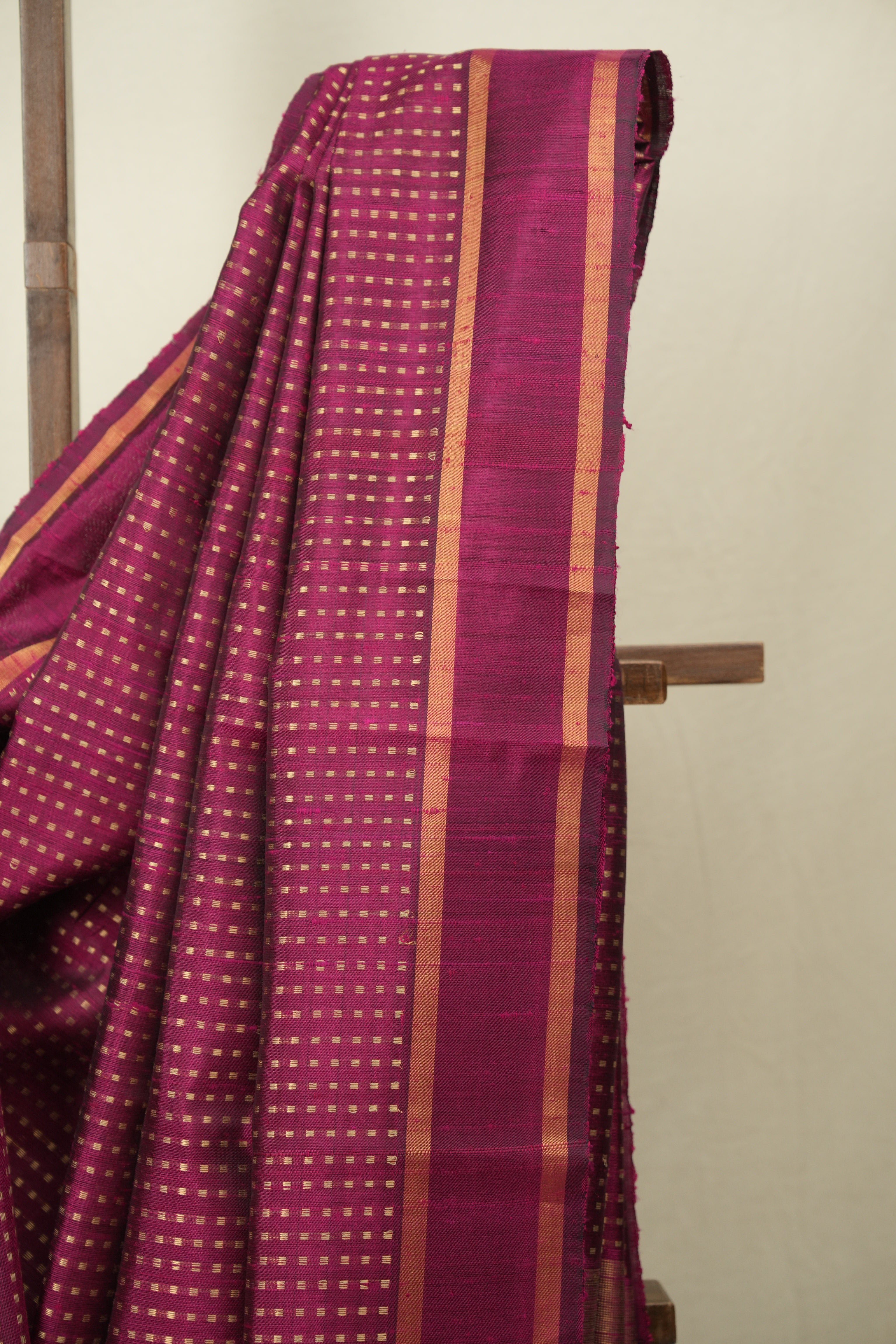 Magenta Raw Silk Saree - SRMRSS1124