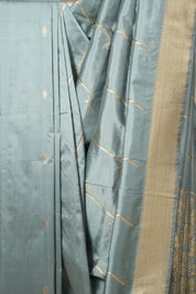 Metallic Blue Banarasi Silk Saree - SRMBBSS837
