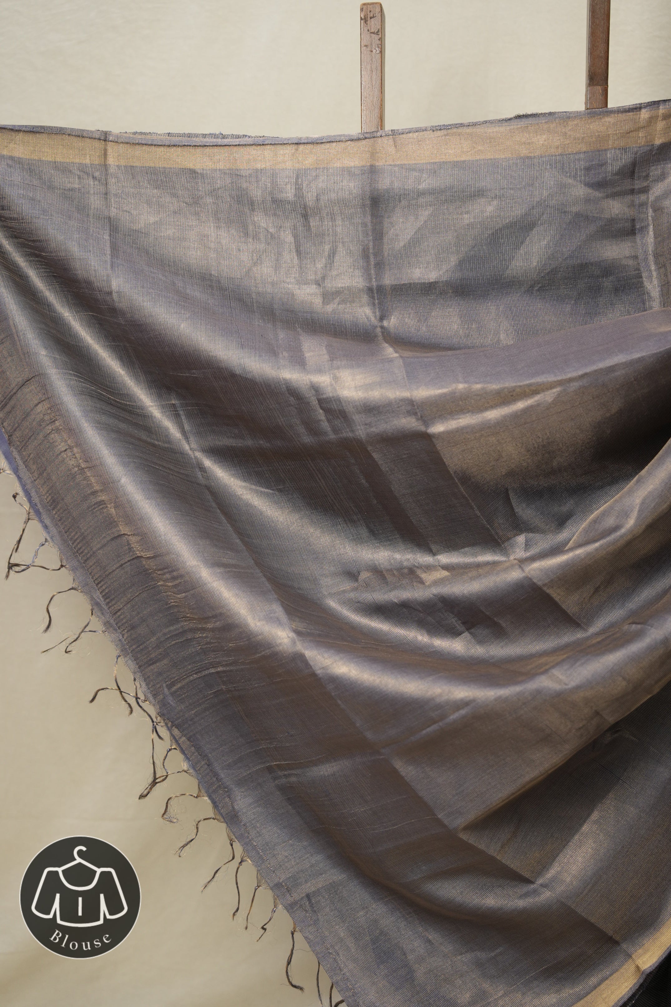 Blue Tussar Silk Saree - SRBTSS1703