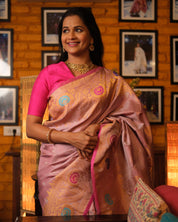 Pink Gadwal Silk Saree - SRPGSS466