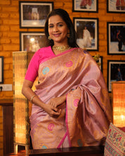 Pink Gadwal Silk Saree - SRPGSS466