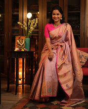 Pink Gadwal Silk Saree - SRPGSS466