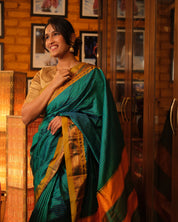 Turquoise Blue Silk Ilkal Saree - SRTBSIS141