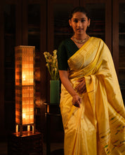 Yellow Silk Paithani Saree - SRYSPS604