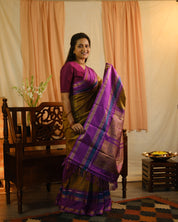 Moss Green Kanjeevaram Silk Saree - SRMGKSS865