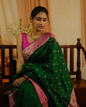 Green Banarasi Silk Saree - SRGBSS718