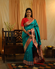 Light Green Banarasi Silk Saree - SRLGSS724