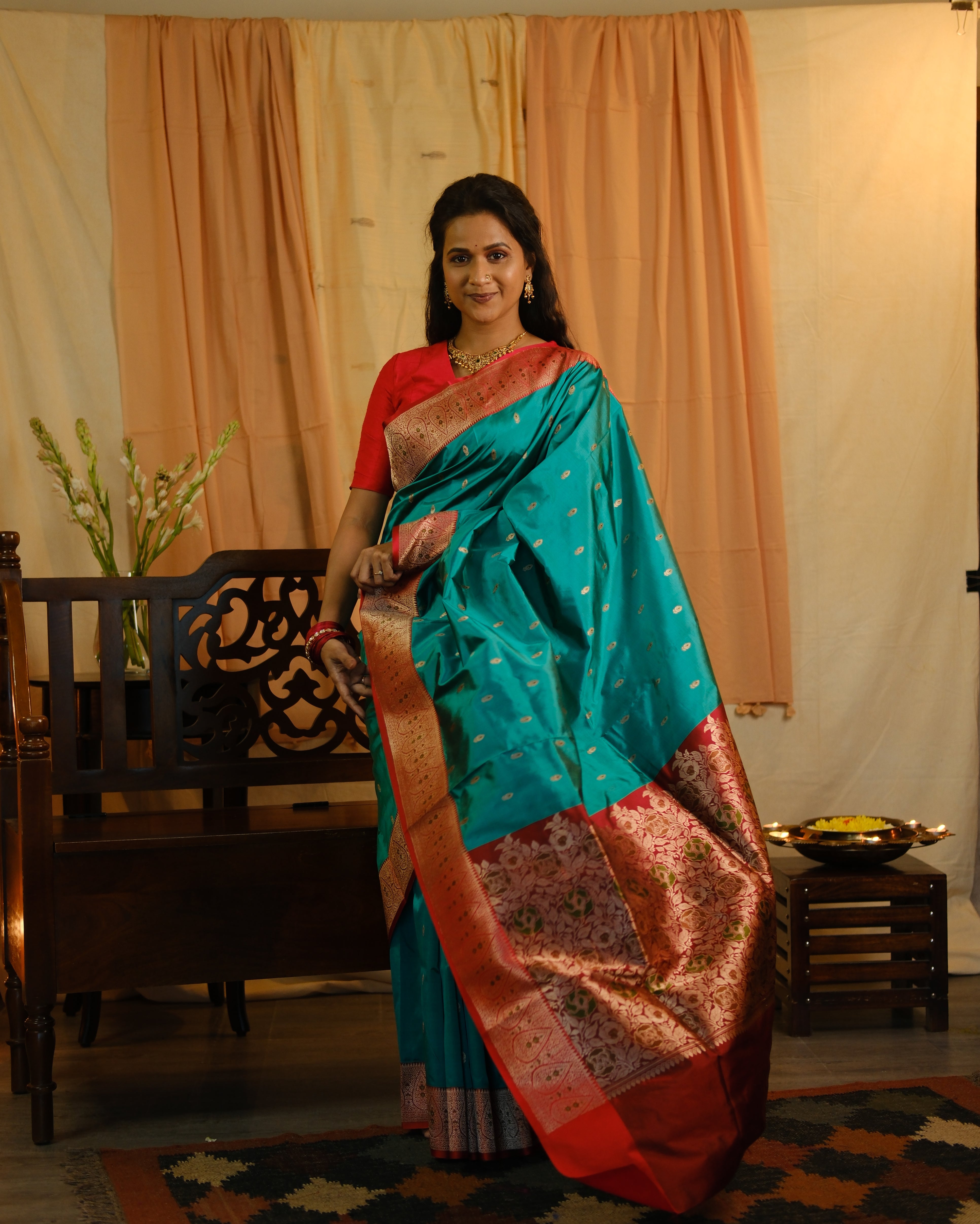Light Green Banarasi Silk Saree - SRLGSS724