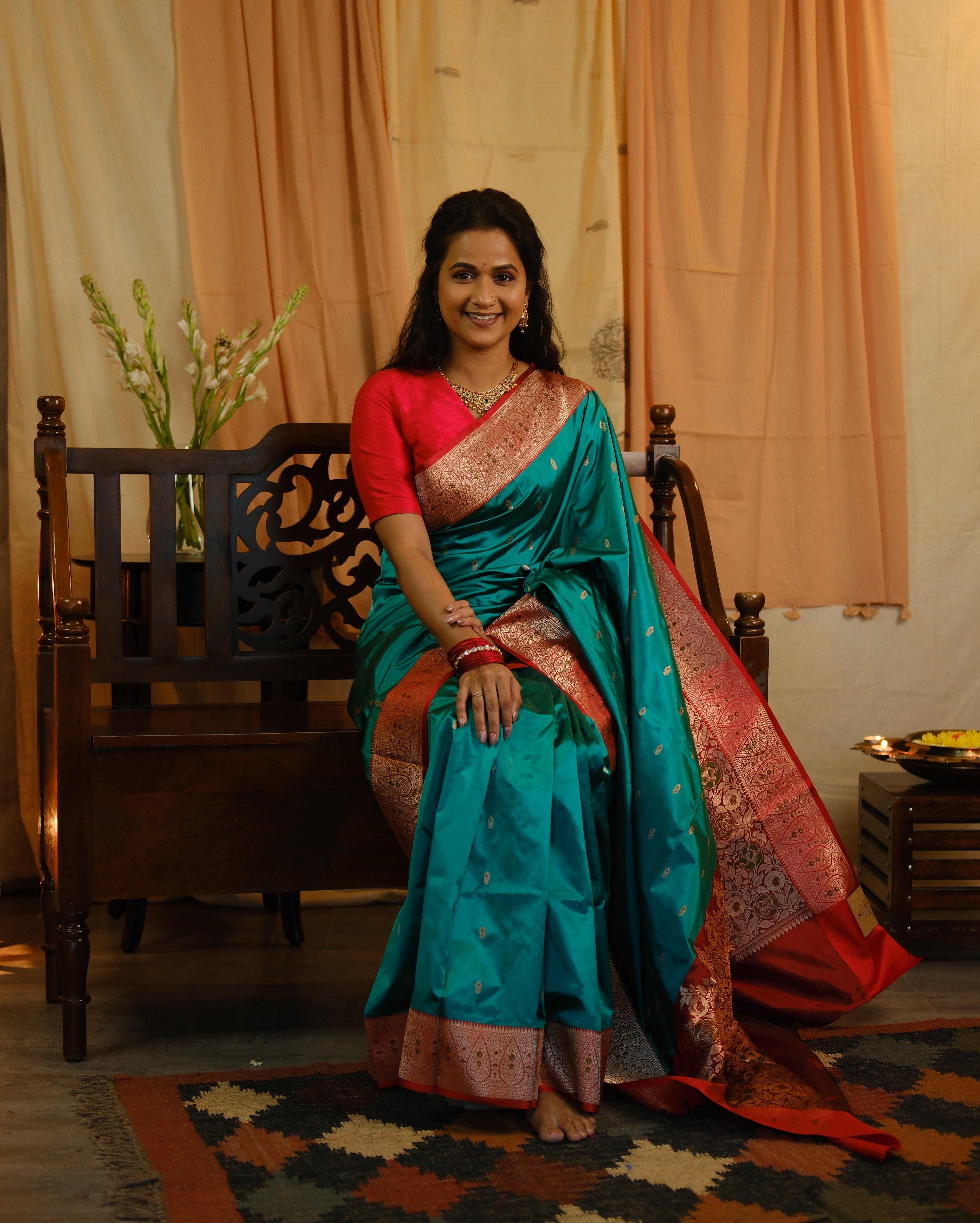 Light Green Banarasi Silk Saree - SRLGSS724