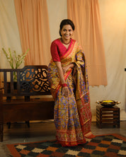 Blue Rajkot Patola Silk Saree - SRBRPSS430