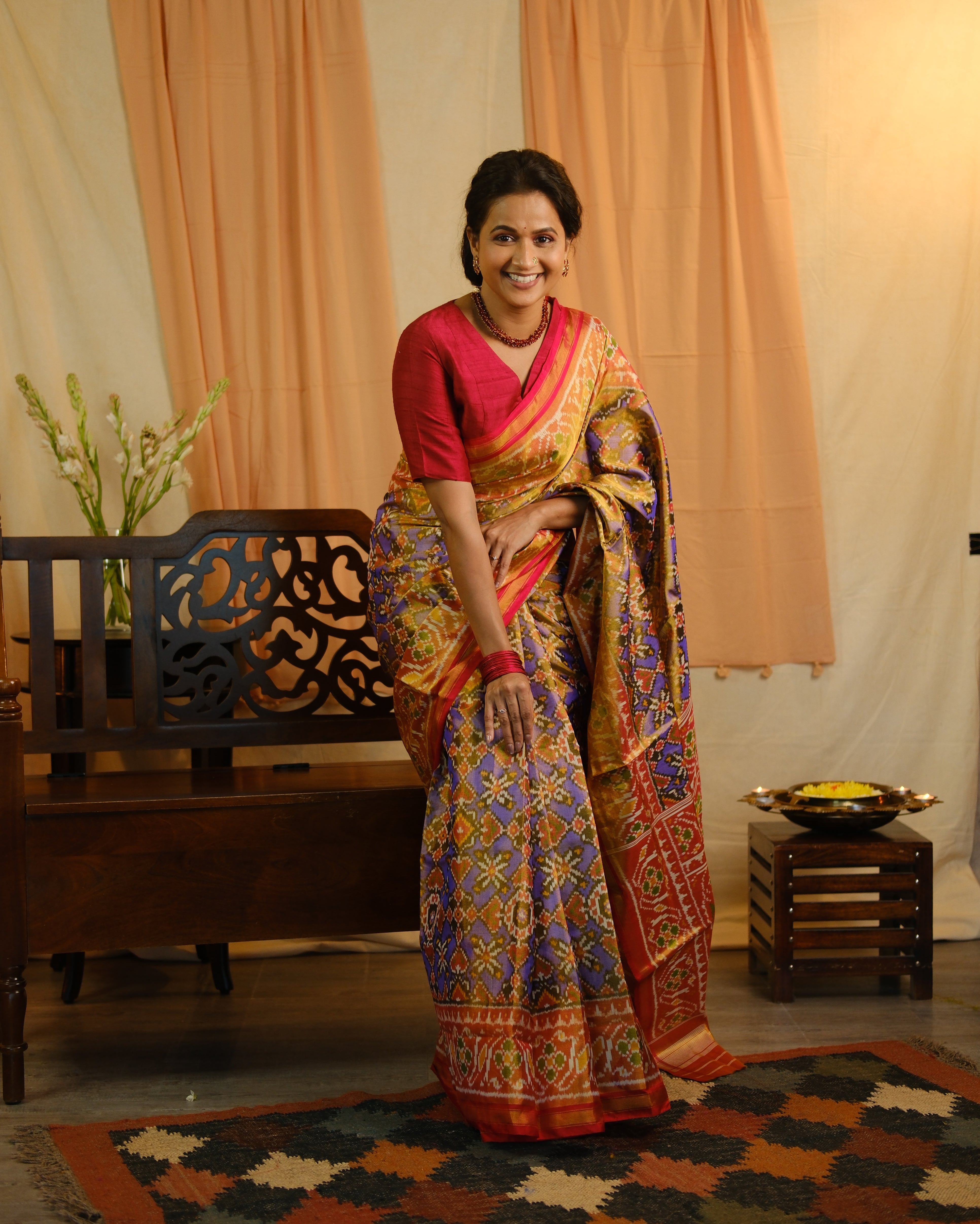 Blue Rajkot Patola Silk Saree - SRBRPSS430