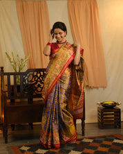 Blue Rajkot Patola Silk Saree - SRBRPSS430