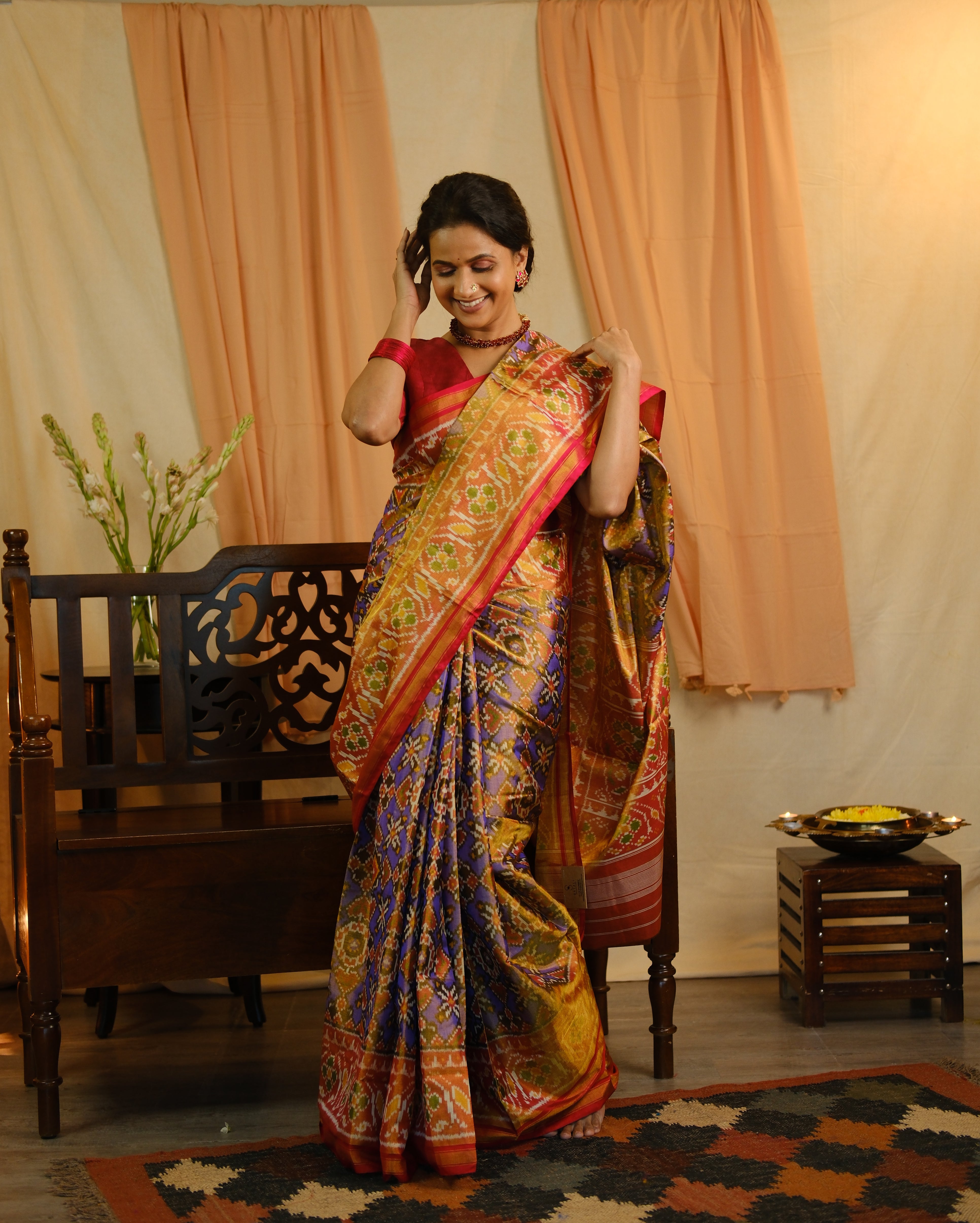 Blue Rajkot Patola Silk Saree - SRBRPSS430