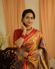 Blue Rajkot Patola Silk Saree - SRBRPSS430