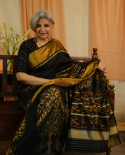 Black Rajkot Patola Silk Saree - SRBRPSS453