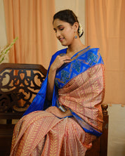 Dusty Red Rajkot Patola Silk Saree - SRDRRPSS280