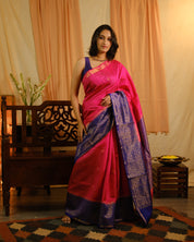 Pink Raw Silk Saree - SRPRSS697