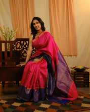 Pink Raw Silk Saree - SRPRSS697