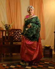 Green Soft Silk Saree - SRGSSS265