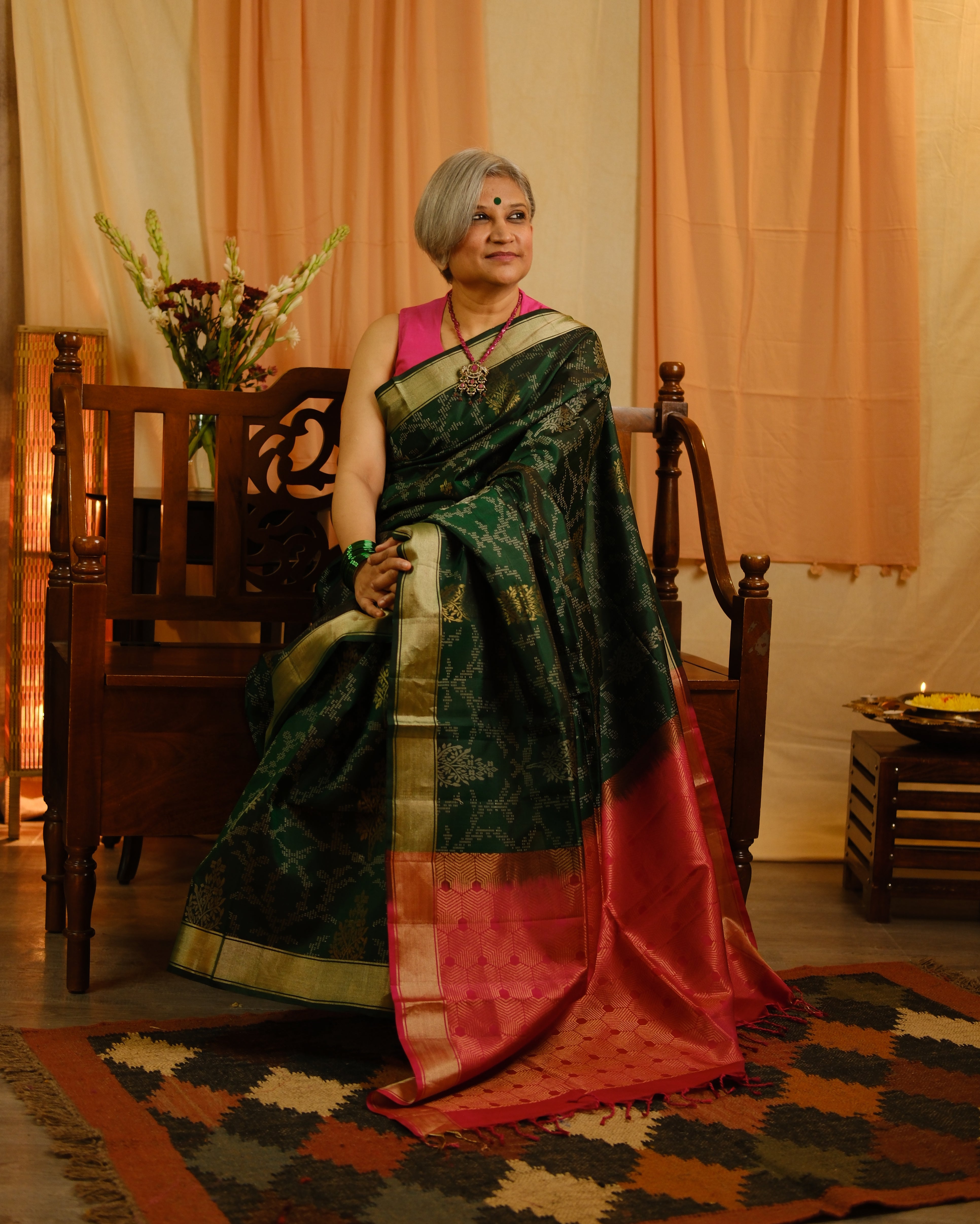 Green Soft Silk Saree - SRGSSS265